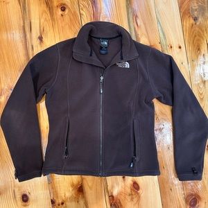 North Face Brown Fleece Zip Up